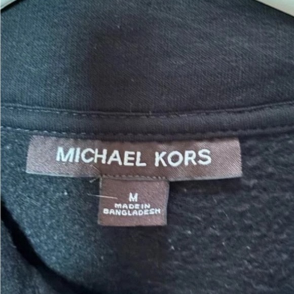 Michael Kors 81 Black Cotton Half Zip Mock Neck Sweater Men’s Size Medium - Picture 5 of 6